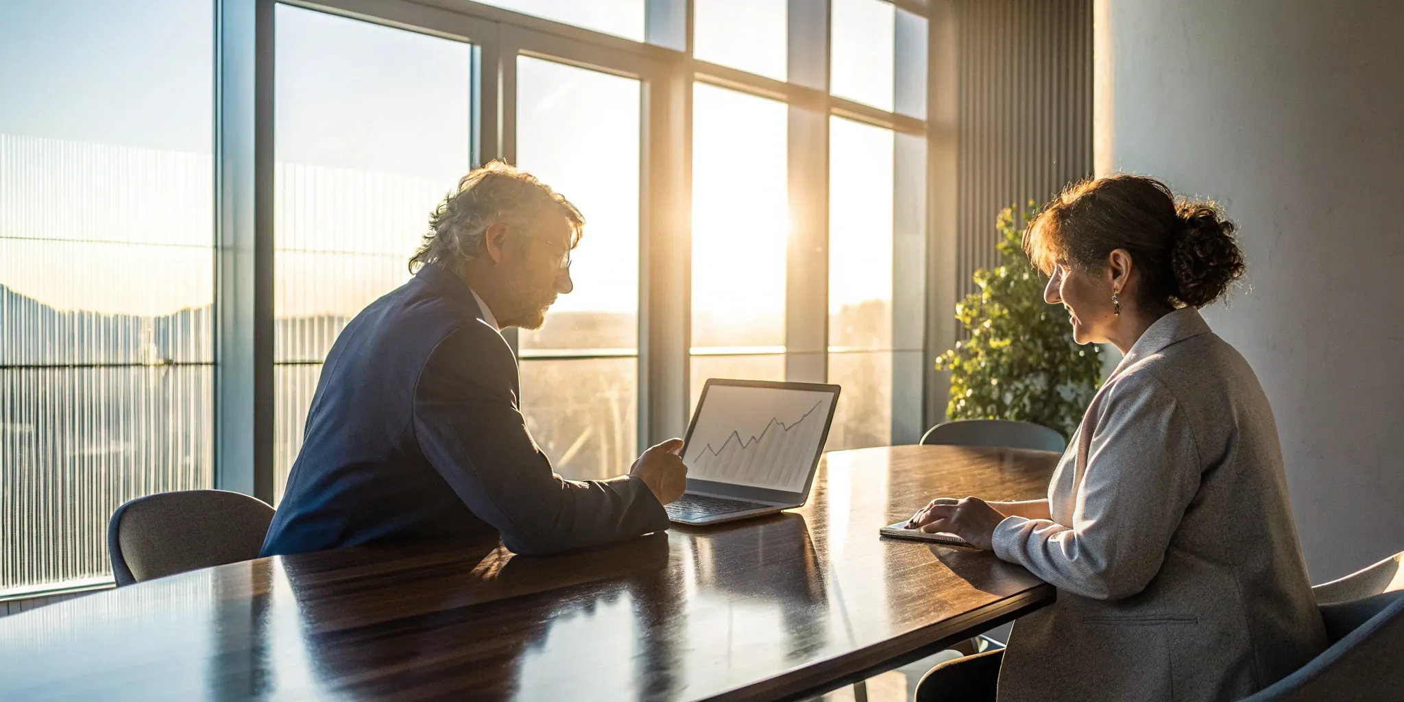 Financial advisor providing investment support to client.