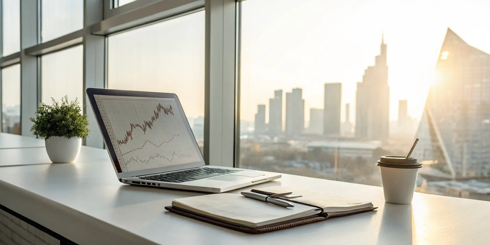 Laptop displaying financial charts for tactical asset allocation ETF analysis.