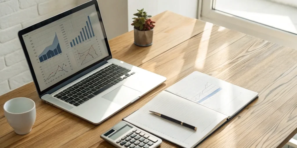 Using financial charts and data for professional portfolio construction services.