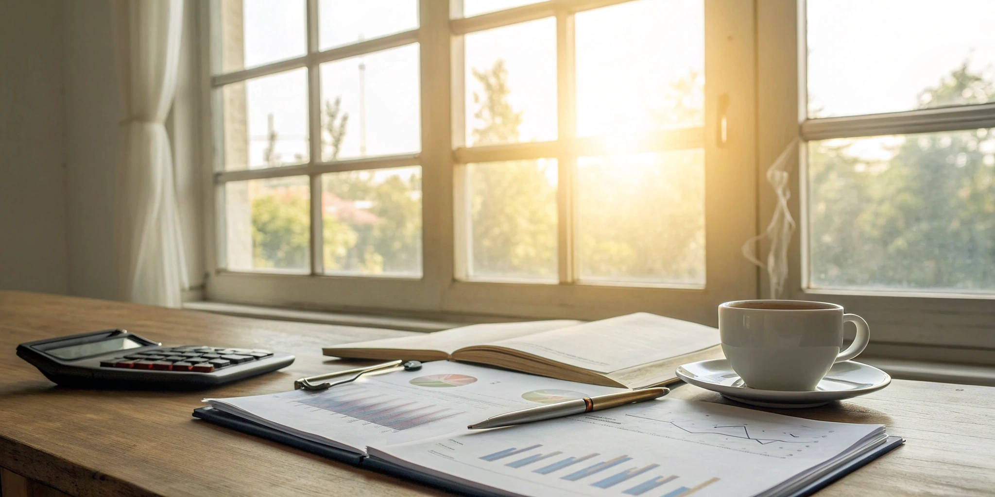 Financial documents and a calculator for planning capital preservation vs fixed income strategies.