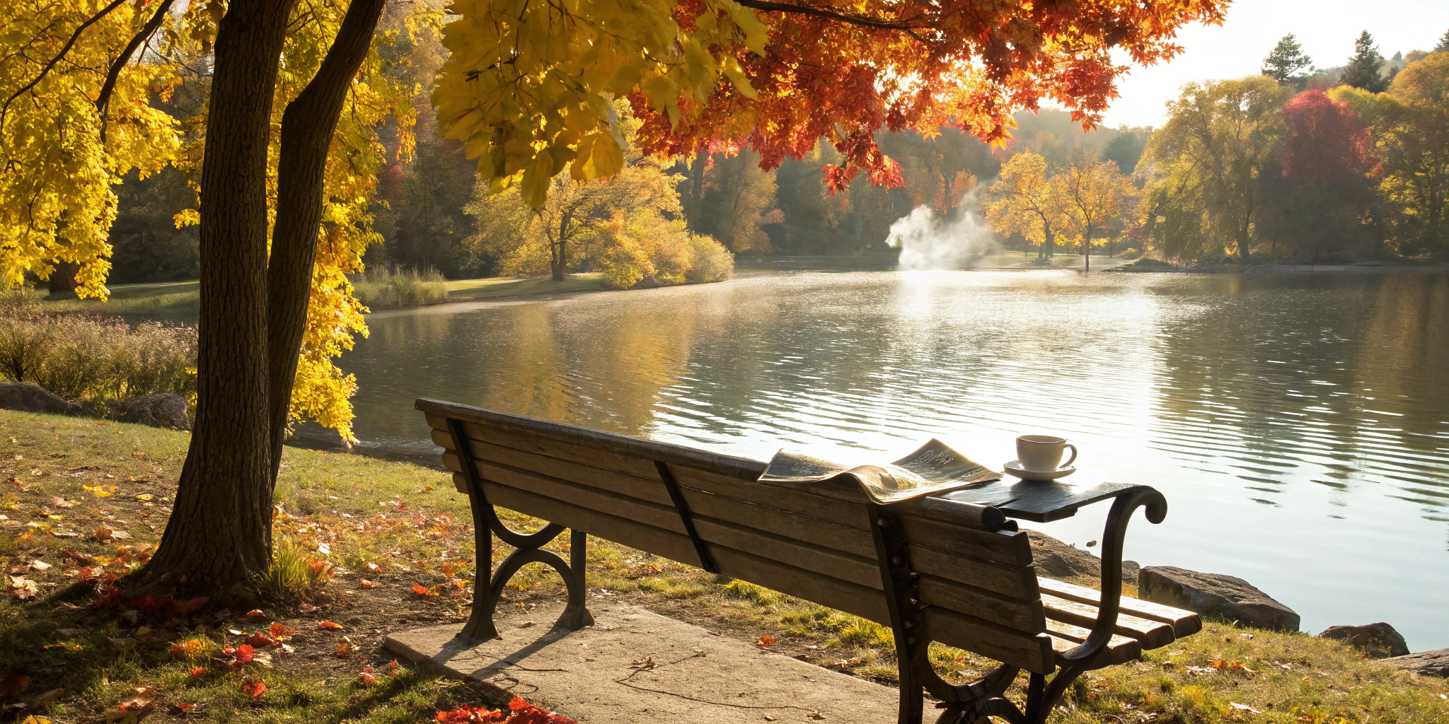 A peaceful retirement scene by a lake, the result of careful investment planning and support.